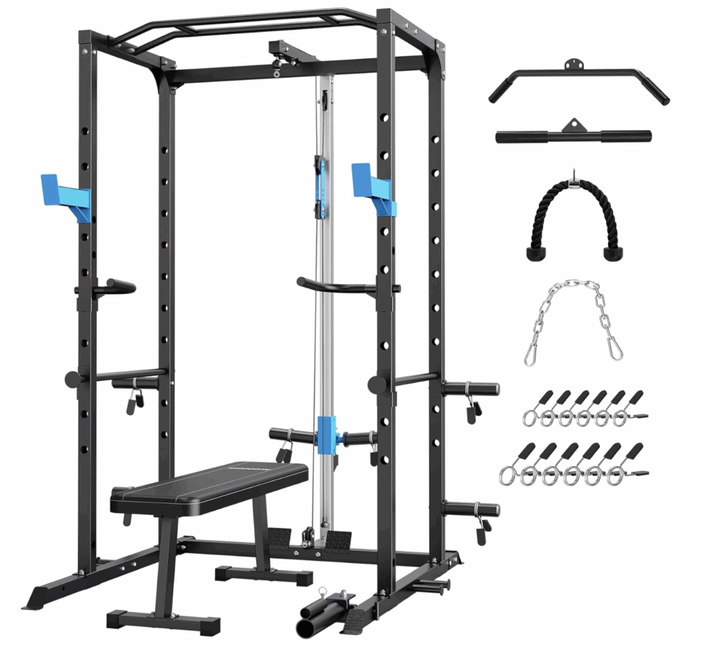 Multifunctional power cage for weight lifting